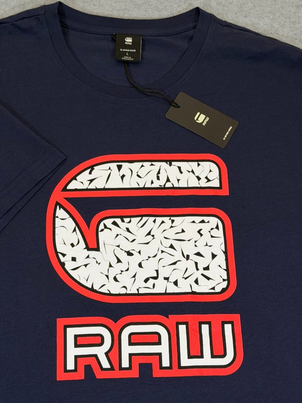 G-Star Raw Men's Logo T-Shirt Navy Blue Large NWT